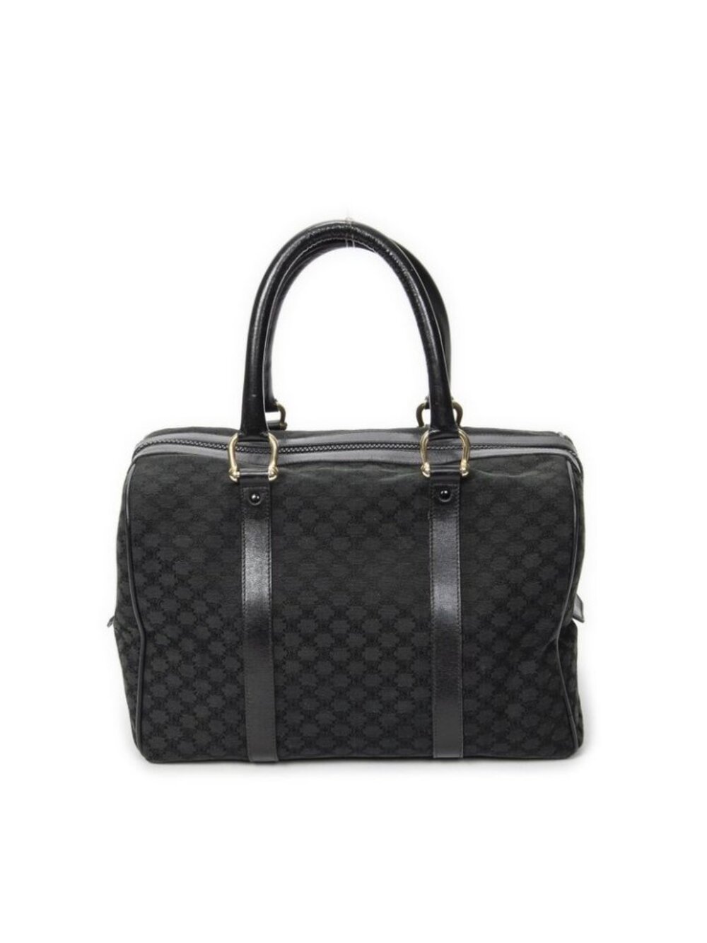 Celine Vintage Boston Black Macadam Canvas Shoulder Bag - Picture 5 of 10